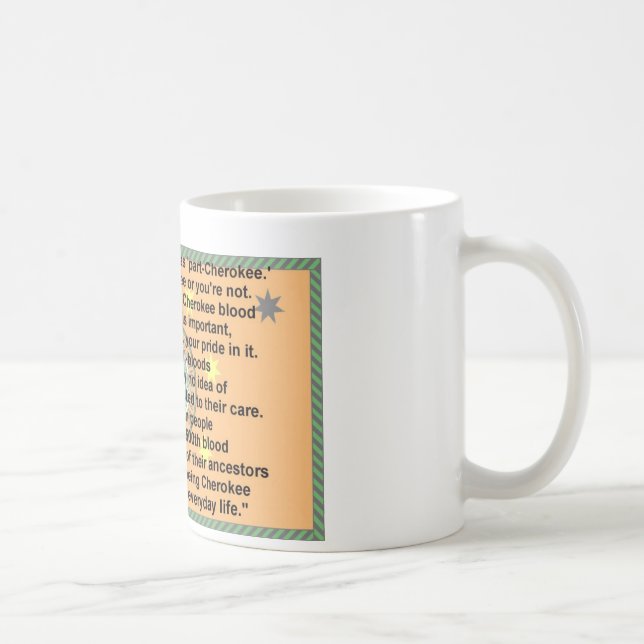 Taza De Café bandera-rezo cherokee (Derecha)