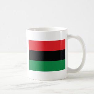 Taza De Café Bandera roja, negra y verde