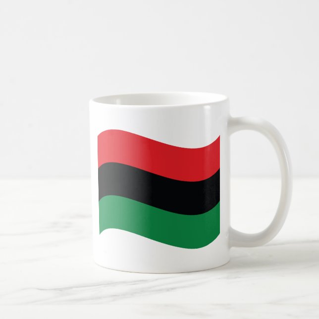 Taza De Café Bandera roja, negra y verde (Derecha)