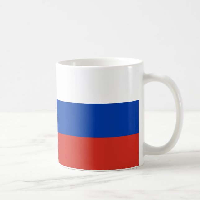 Taza De Café Bandera rusa de café cerámico (Derecha)