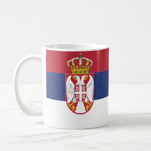 Taza De Café Bandera serbia (Izquierda)