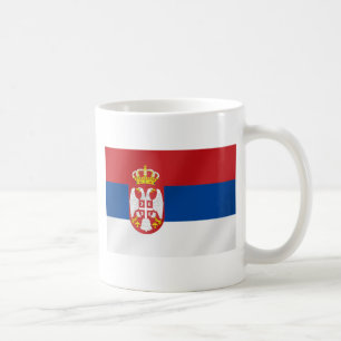 Taza De Café Bandera servia de Serbia - muestre apagado para