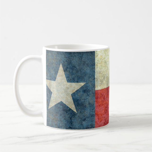 Taza De Café Bandera solitaria del estado de la estrella del (Izquierda)