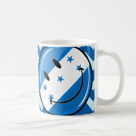 Taza De Café Bandera sonriente redonda brillante del Honduran