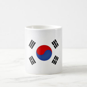 Taza De Café Bandera surcoreana de Guay