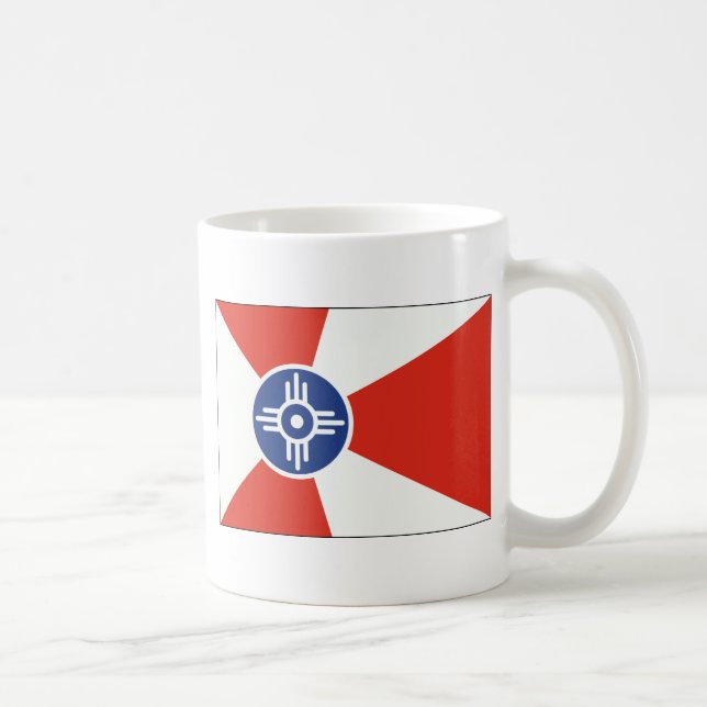 Taza De Café Bandera TIC de Wichita Kansas (Derecha)