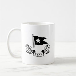 Taza De Café Bandera Titanica de la Línea Blanca Estrella