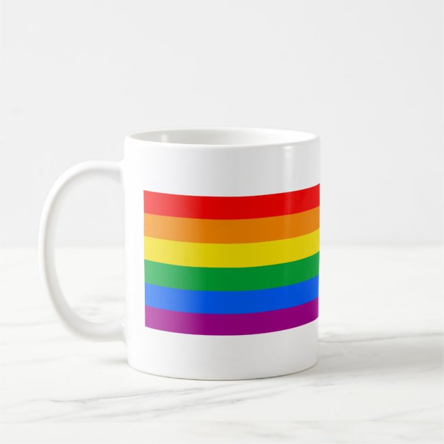Taza De Café Bandera tradicional del orgullo gay (Izquierda)
