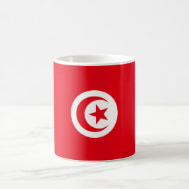 Taza De Café Bandera tunecina (Túnez) (Media Luna Islámica)