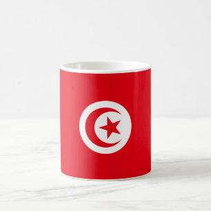 Taza De Café Bandera tunecina (Túnez) (Media Luna Islámica)