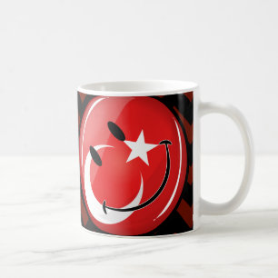 Taza De Café Bandera turca sonriente