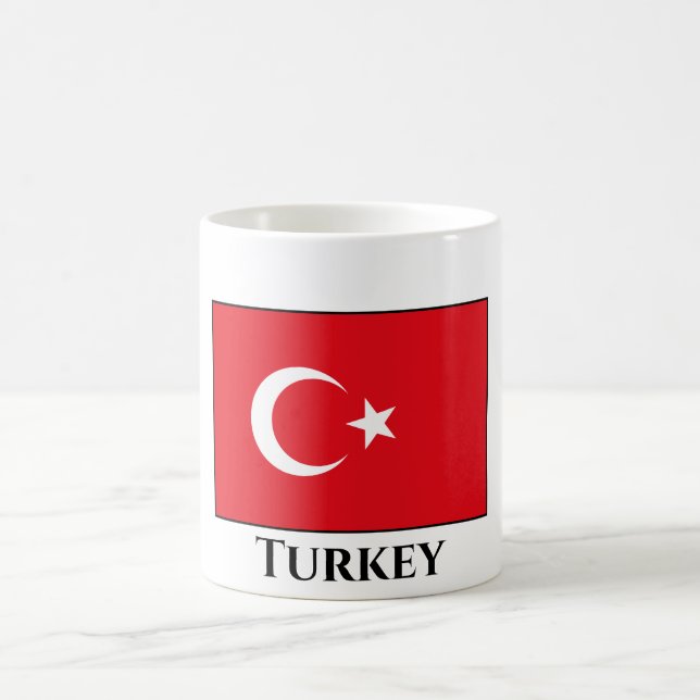 Taza De Café Bandera turca (turca) (Centro)