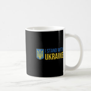 Taza De Café Bandera ucraniana Apoyo a Ucrania Me mantengo con