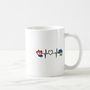 Taza De Café Bandera ucraniana croata - Ucrania Croacia Latido