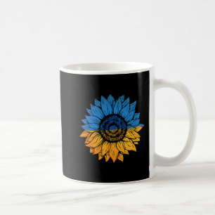 Taza De Café Bandera ucraniana del girasol con Ucrania
