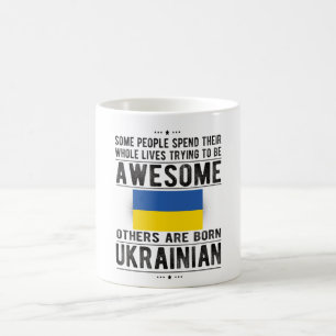 Taza De Café Bandera ucraniana patrimonio de Ucrania raíces uc
