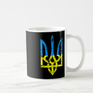 Taza De Café Bandera ucraniana vintage Tryzub regalo Ucrania