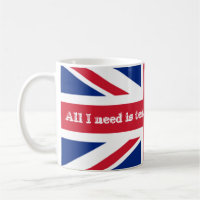 Bandera Union Jack del té de la necesidad de