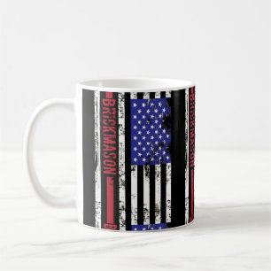 Taza De Café Bandera v2 de Brickmason los E.E.U.U.