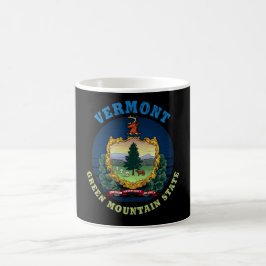 TAZA DE CAFÉ BANDERA VERMONT VERDE MONTAÑA ESTATAL