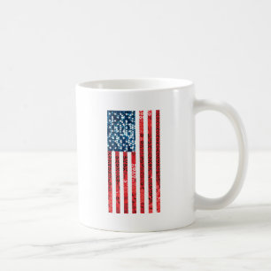 Taza De Café bandera vertical americana