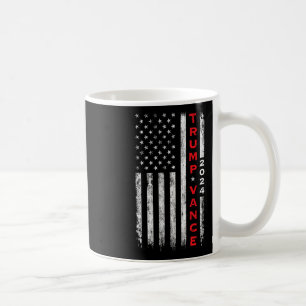 Taza De Café Bandera vertical vacía de Trump Vance 2024