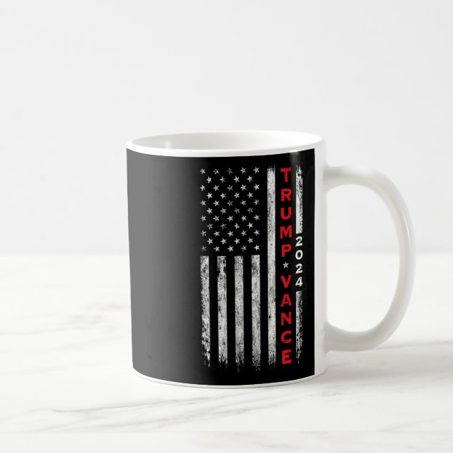 Taza De Café Bandera vertical vacía de Trump Vance 2024 (Derecha)