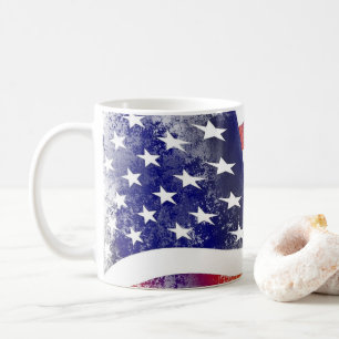 Taza De Café Bandera vieja de la gloria del vintage