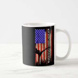 Taza De Café Bandera Vintage De Usa Luchador De Mma Kickboxing 