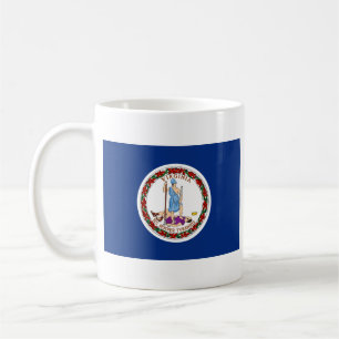 Taza De Café Bandera Virginiana + Mapa Mug