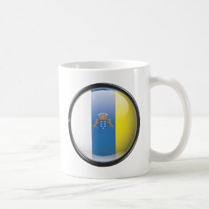 Taza De Café Bandera y escudo de Islas Canarias