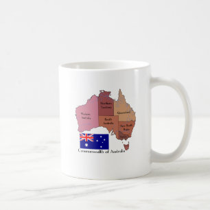 Taza De Café Bandera y mapa de Australia