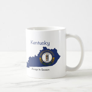 Taza De Café Bandera y mapa de Kentucky