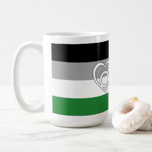 Taza De Café Bandera y símbolo del orgullo andrófilo