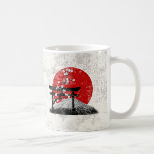 Taza De Café Bandera y símbolos de Japón ID153