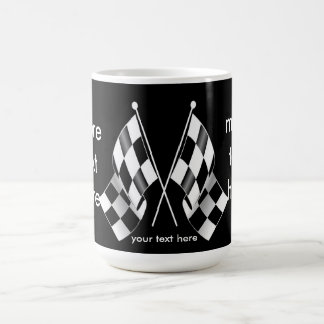 Taza De Café Banderas a cuadros blancos y negros de las