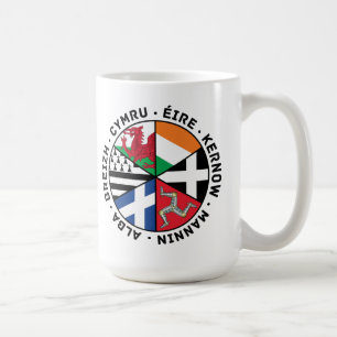 Taza De Café Banderas célticas de las naciones