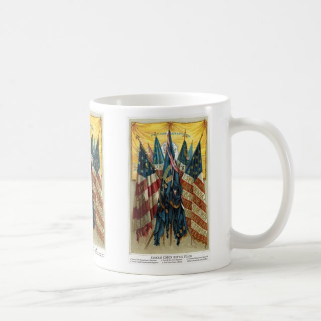 Taza De Café Banderas de batalla de la guerra civil no.3 (Derecha)