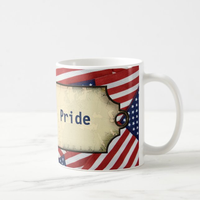 Taza De Café Banderas de Estados Unidos (Derecha)