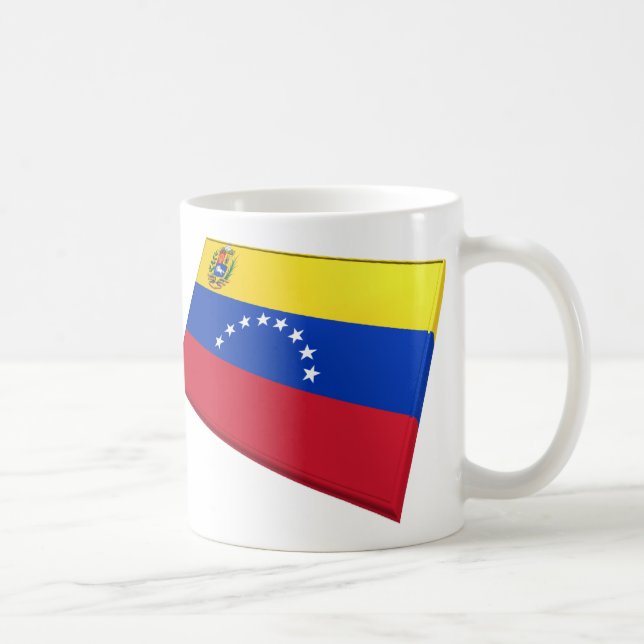 Taza De Café Banderas de los E.E.U.U. y de Venezuela (Derecha)