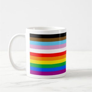 Taza De Café Banderas de progreso LGBTQ+