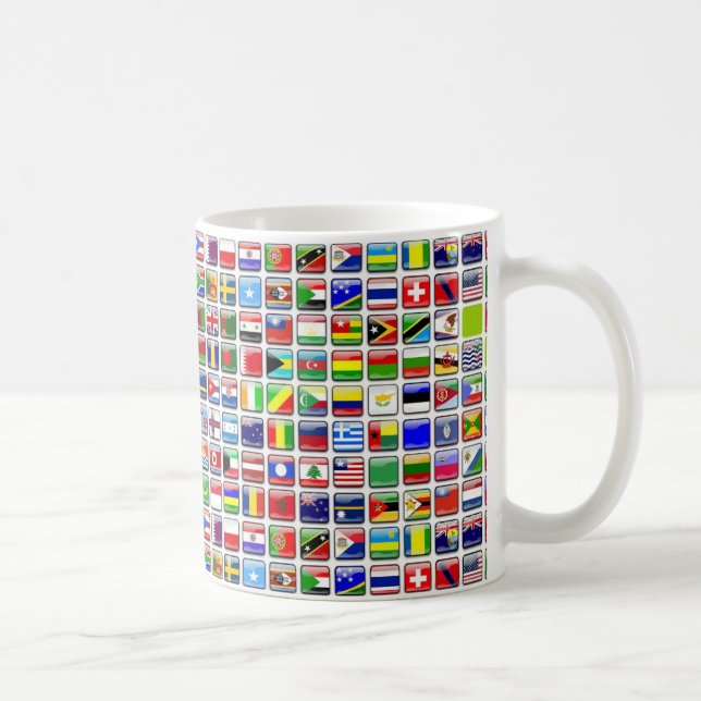 Taza De Café Banderas del mundo (Derecha)