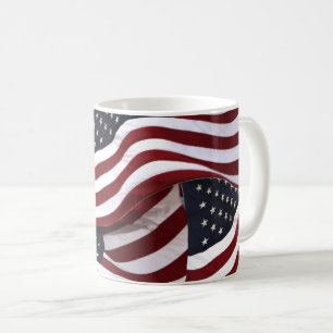 Taza De Café Banderas estadounidenses patrióticas de EE. UU.
