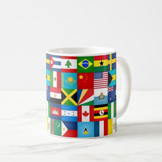 Taza De Café Banderas Guay Del Mundo (Anverso derecho)