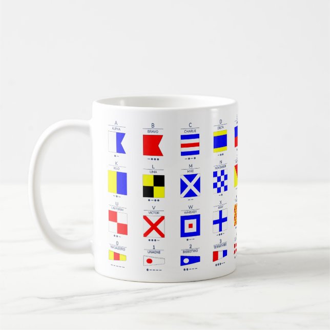 Taza De Café Banderas náuticas (Izquierda)