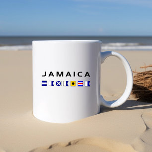 Taza De Café Banderas náuticas de navegación marítima de Jamaic