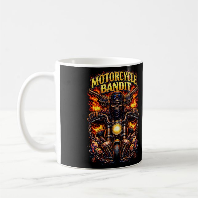 Taza De Café Bandido en Motocicleta (Izquierda)