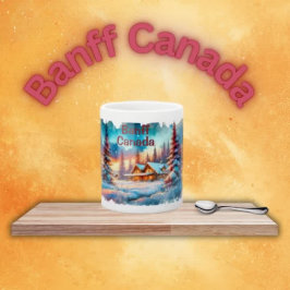 Taza De Café Banff Canada Watercolor Sketch |