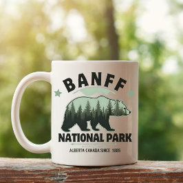 Taza De Café Banff National Park Adventure – Watercolor Bear