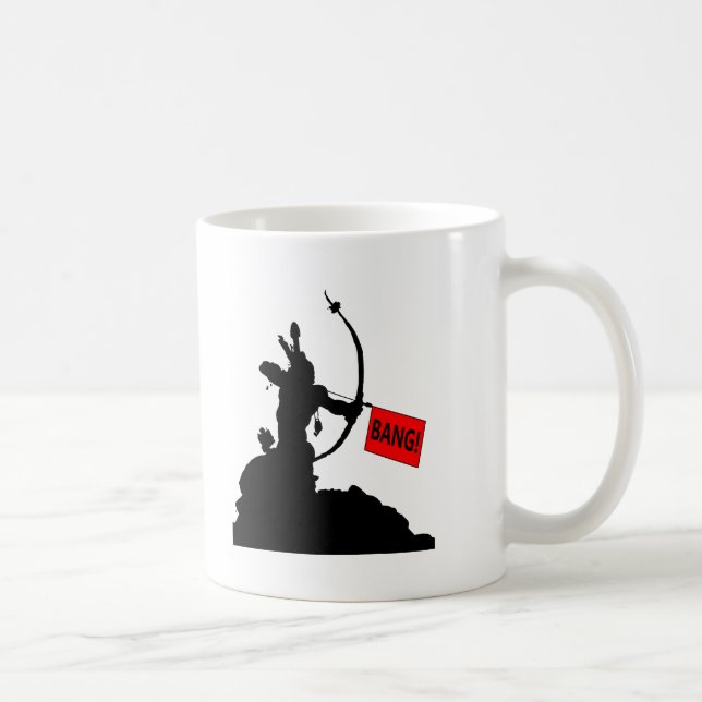 Taza De Café "¡BANG!" Arrow Funny Mug (Derecha)